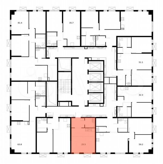 Квартира-студия, 25,5 м², 4/33 эт.