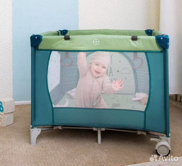 Детский манеж складной Amarobaby walky квадратный