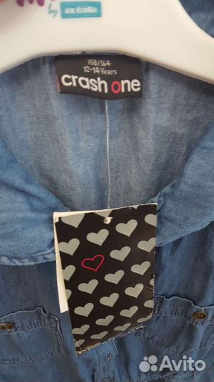 Джинсовое летнее платье для девочки 164