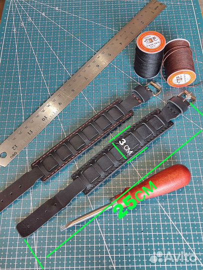 Браслет кожаный ручной работы