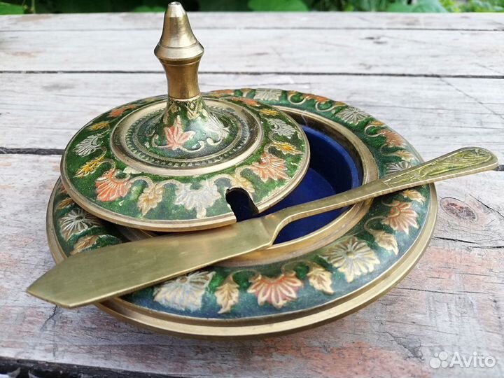 Масленка/икорница, Индия, 60-70 годы