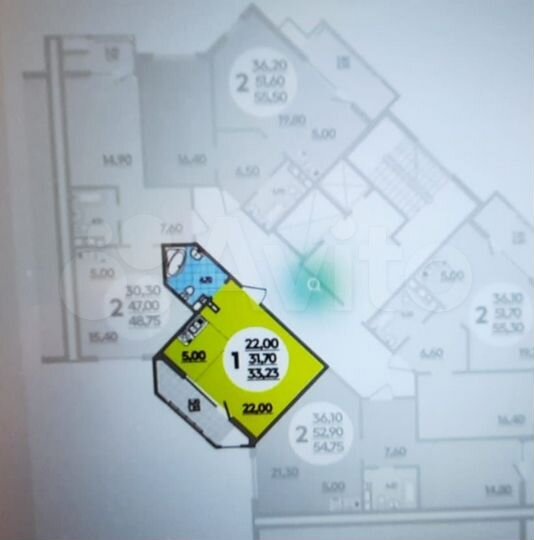 Квартира-студия, 33,2 м², 3/16 эт.