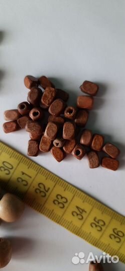 Бусины деревянные много разные для поделок