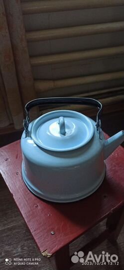 Чайник эмалированный новый 3,5 литра
