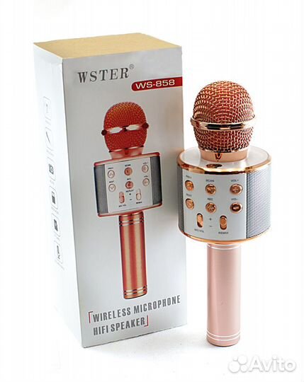 Караоке микрофон Wster WS-858 Бронза