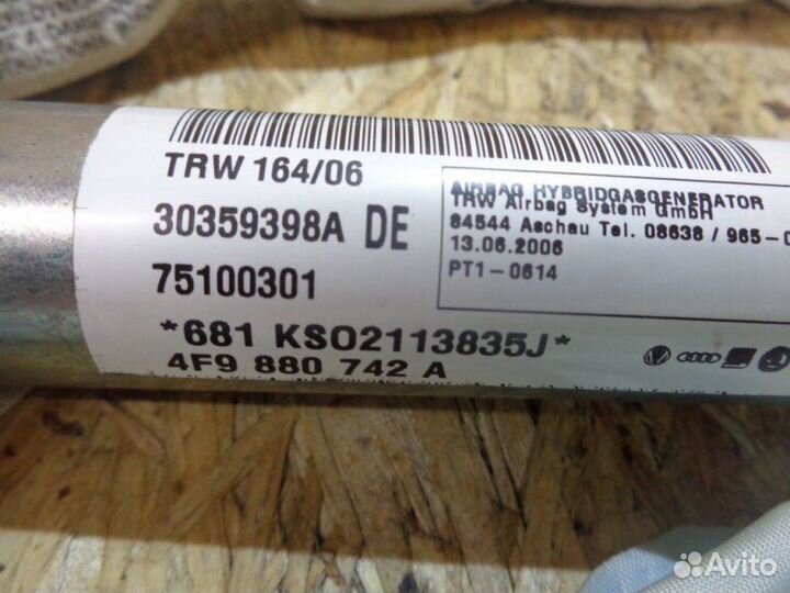 Подушка безопасности боковая (шторка) Audi A6 C6