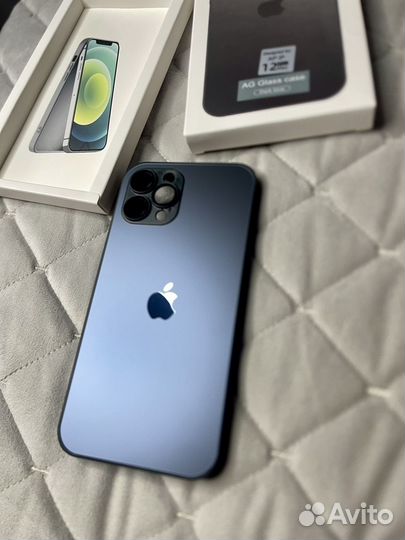 Чехол для iPhone 12 pro max magsafe темно синий