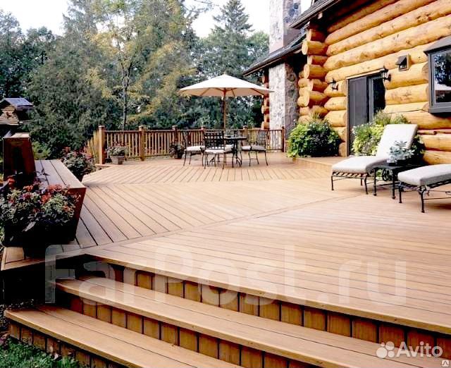 Террасная доска из дпк полнотелая