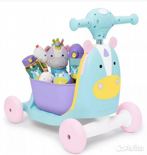 Каталка самокат skip hop единорог в идеале