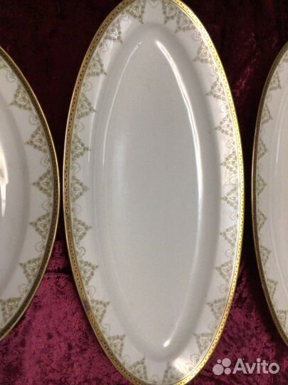 Антикварные большие блюда Кузнецова