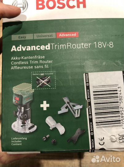 Фрезер bosch AdvancedTrimRouter 18V-8 без аккумуля