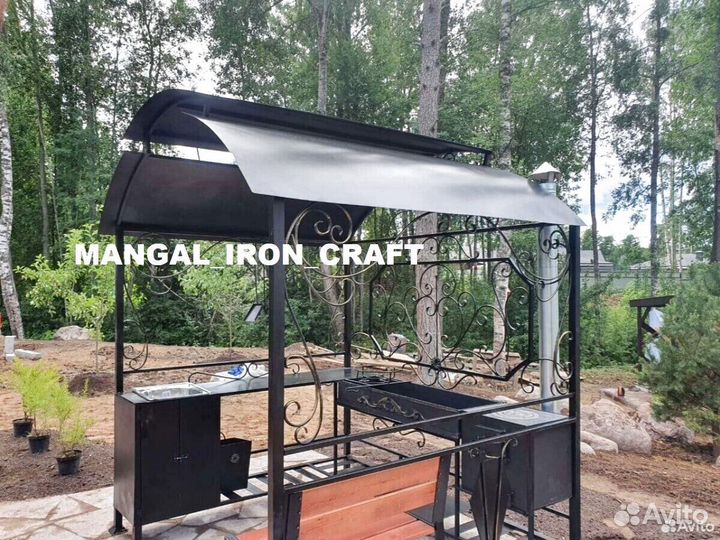 Мангал с крышей