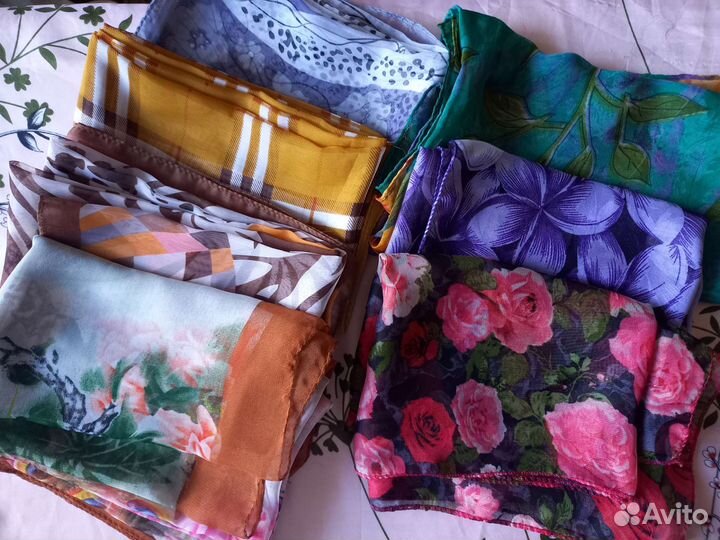 Шарфики из шифона, пакетом 7 шт