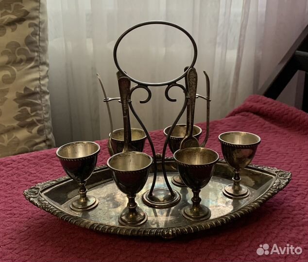 Антик Пашотница Набор для яиц на 6 персон Англия