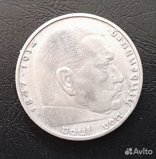 2 марки серебро Германия WW2