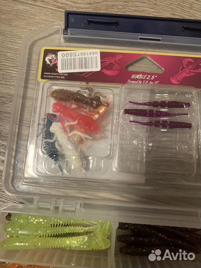 Коробка meiho +набор силиконовых приманок