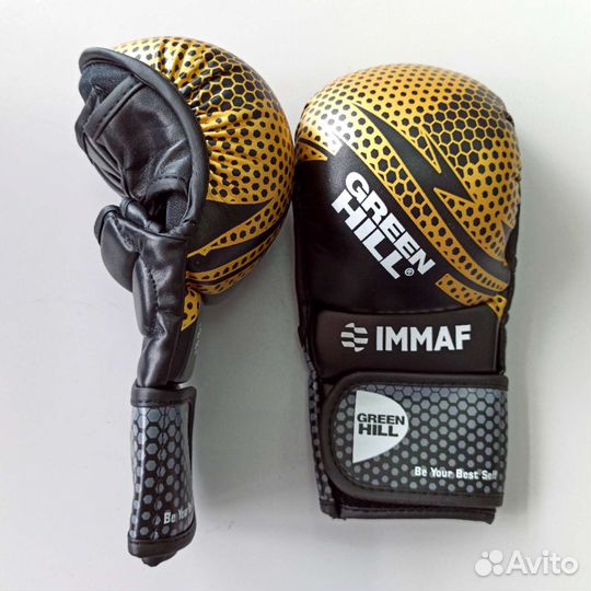 Перчатки крабы для мма Green Hill immaf