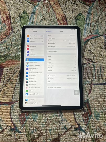 Планшет apple iPad air 4 64 gb wifi