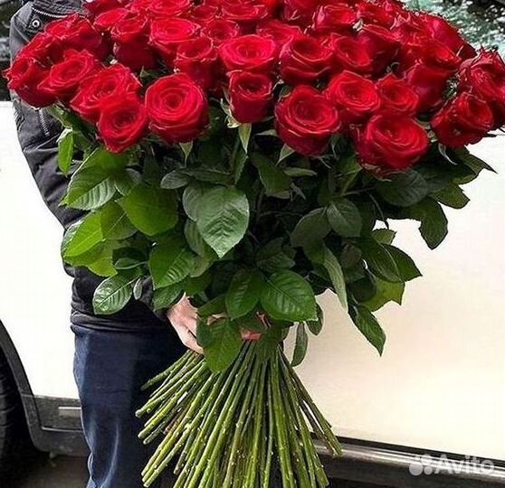 Розы высокие Доставка цветов