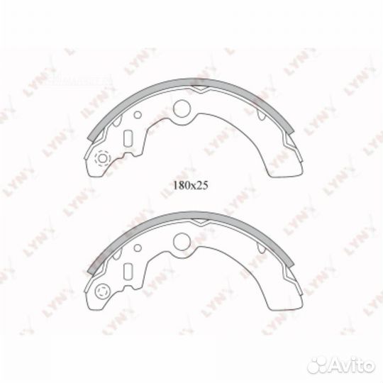 Lynxauto BS-5101 Колодки тормозные барабанные зад