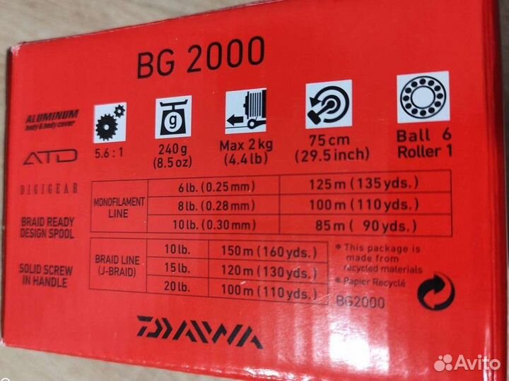 Новая Daiwa BG USA, размер 2000