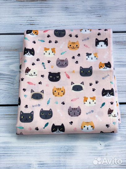 Ткани для пэчворка Корея, отрезы, хлопок, лён