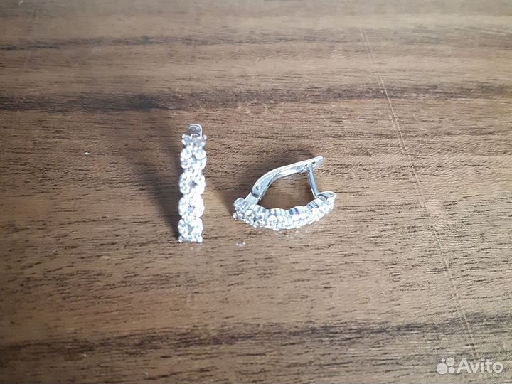 Сережки серебро
