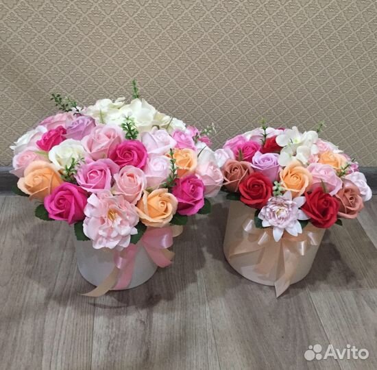 Букет из мыльных роз