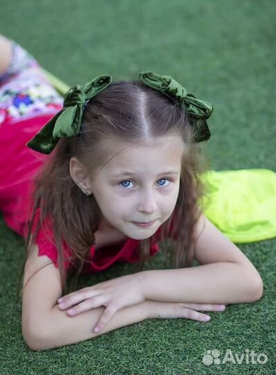 Банты на заколках в стиле прованс, бархатные банты