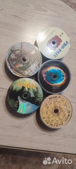 Коллекция cd дисков тяжёлой рок музыки
