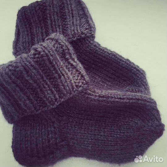 Детские вязаные носки ручной работы