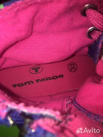 Кеды Tom Tailor на девочку 33 размер Новые