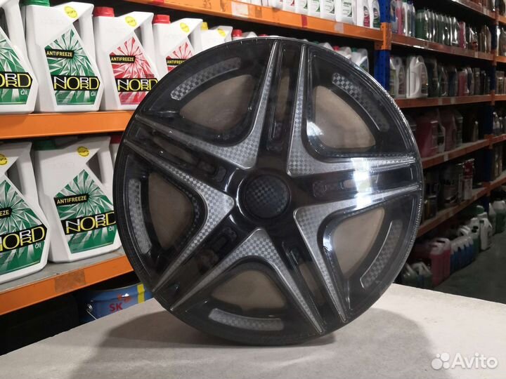 Колпаки колесные Dakar Super Black R15 комплект