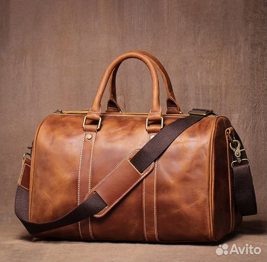 Дорожная кожаная сумка небольшая