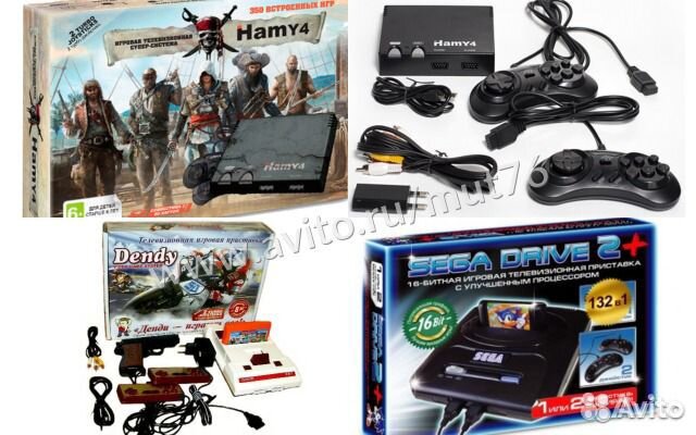 Денди-Сега -sega/ dendy Hamy4 картриджи. джойстики