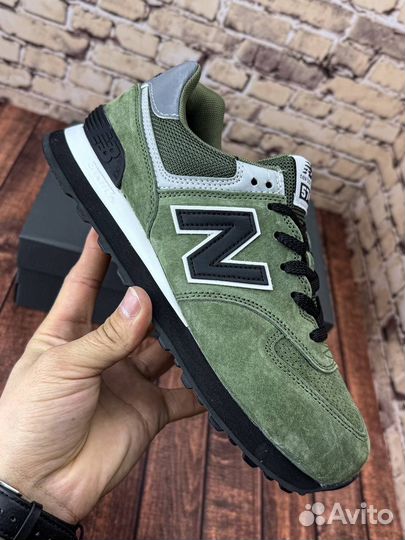 Кроссовки new balance 574 весенние зелёные