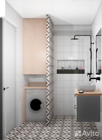 Дизайн проект ванной комнаты