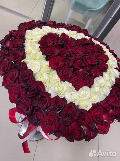 201 роза Сердце Доставка Розы Цветы