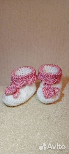 Пинетки для девочки теплые