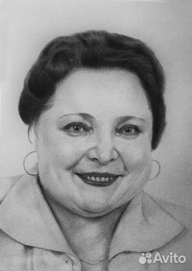 Портрет простым или угольным карандашом с фото