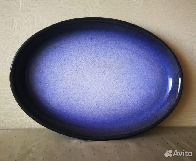 Набор ретро посуды, керамика, синий