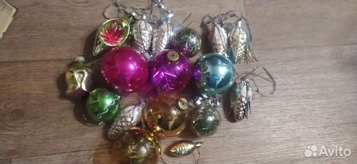 Елочные игрушки СССР, гирлянды, лампы