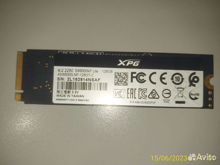 Ssd M.2 2280 128gb Taiwan