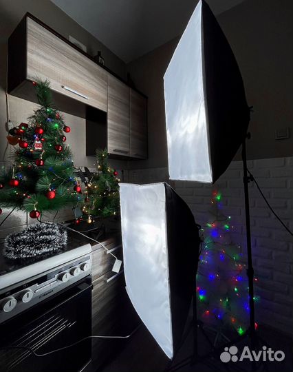 Софтбоксы комплект с лампами 30 w