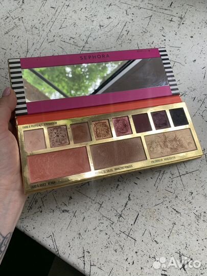 Sephora тени, румяна, хайлайтер