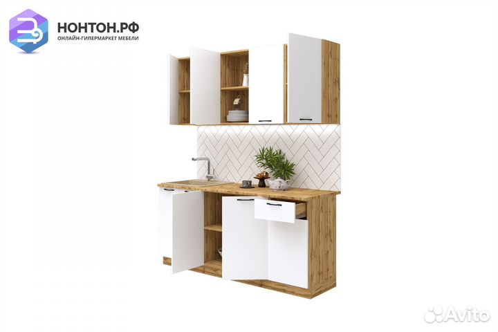 Кухня Валерия 1.8м белая