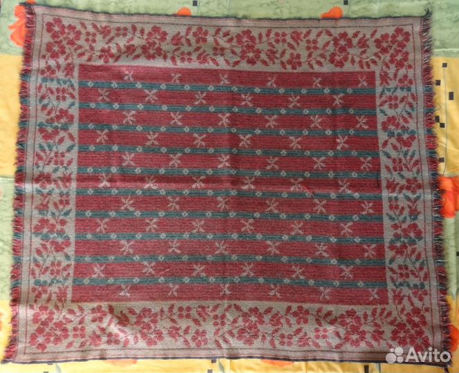 Покрывало шерстяное разноцветное СССР (140*170см)