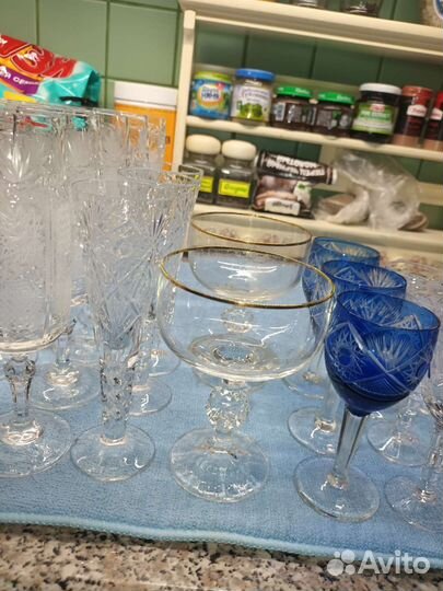 Хрустальные бокалы рюмки фужеры СССР
