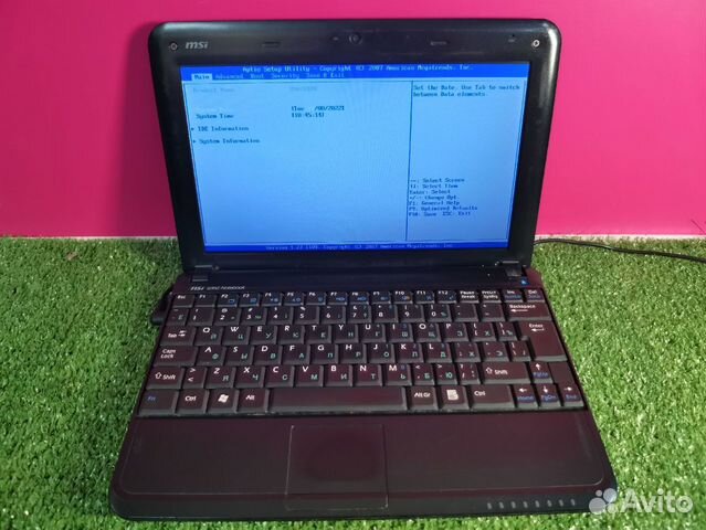Ноутбук MSI Atom N270/2гб/120гб/GMA 950/10.1" HD