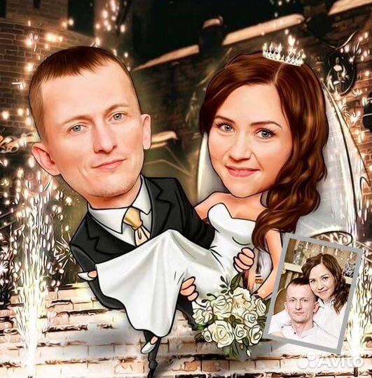 Шарж от художника - смешной подарок на др